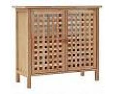 VidaXL Mueble de lavabo madera maciza de nogal 66x29x61 cm