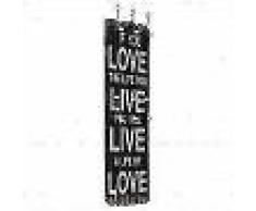 VidaXL Perchero de pared LOVE LIFE con 6 ganchos 120x40 cm