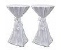 VidaXL 2 manteles blancos de 60 cm con lazo