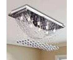 VidaXL Lámpara de techo con lágrimas de cristal 8 x G9 29 cm