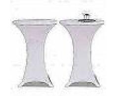 VidaXL 2 Manteles blancos ajustados para mesa de pie - 80 cm diámetro