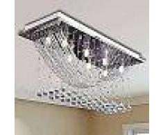 VidaXL Lámpara de techo con lágrimas de cristal 8 x G9 29 cm
