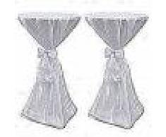 VidaXL 2 manteles blancos de 70 cm con lazo