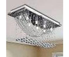 VidaXL Lámpara de techo con lágrimas de cristal 8 x G9 29 cm