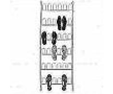 VidaXL Organizador de zapatos de metal blanco, 18 pares