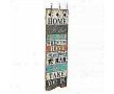 VidaXL Perchero de pared HOME IS con 6 ganchos 120x40 cm