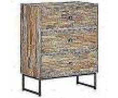 VidaXL Aparador de madera de teca reciclada 60x30x75 cm