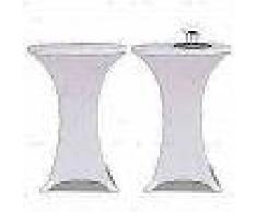 VidaXL 2 Manteles blancos ajustados para mesa de pie - 60 cm diámetro