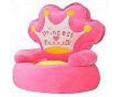 VidaXL Silla de peluche para niños princesa rosa