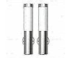 VidaXL 2 Apliques de exterior, lámparas de pared, acero inoxidable