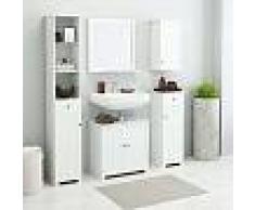 VidaXL Conjunto de muebles de baño 5 piezas blanco