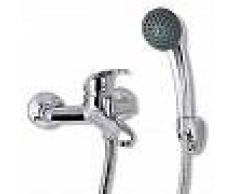 VidaXL Kit de grifo mezclador para ducha de baño cromado