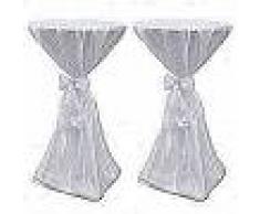 VidaXL 2 manteles blancos de 70 cm con lazo