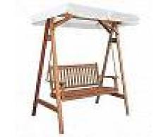 VidaXL Columpio de jardín con dosel madera de acacia y eucalipto