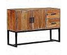 VidaXL Aparador de madera de acacia maciza marrón 115x30x70 cm