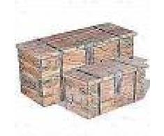 VidaXL Set de baúl de almacenamiento de madera de acacia 2 unidades