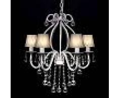 VidaXL Lámpara de araña colgante, candelabro de metal con 2300 cristales
