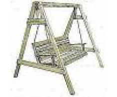 VidaXL Columpio de asiento jardín madera pino impregnada FSC