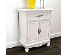 VidaXL Gabinete de madera con 2 puertas y un cajón blanco