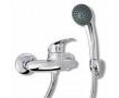 vidaXL Kit de grifo mezclador para ducha de baño cromado