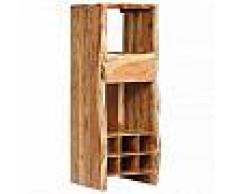 VidaXL Botellero madera acacia maciza borde irregular 40x40x110 cm