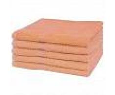 VidaXL Toallas de baño 5 unidades algodón 360 g/m² 100x150cm melocotón