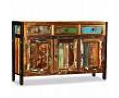 vidaXL Aparador de madera reciclada maciza 120x35x76 cm