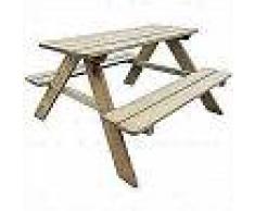 VidaXL Mesa de picnic para niños 89x89,6x50,8 cm madera de pino FSC