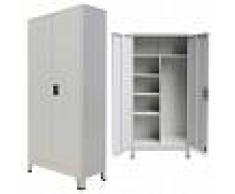 vidaXL Armario de almacenaje con 2 puertas de acero 90x40x180 cm gris