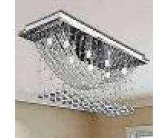 VidaXL Lámpara de techo con lágrimas de cristal 8 x G9 29 cm