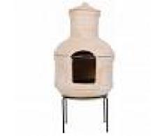RedFire Chimenea Lima con parrilla arcilla de paja 86033