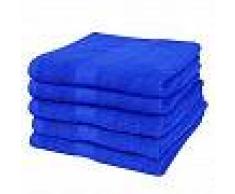 VidaXL Toallas de baño 5 uds algodón 500 gsm 100x150 cm azul klein