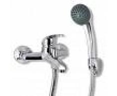 vidaXL Kit de grifo mezclador para ducha de baño cromado