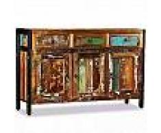 VidaXL Aparador de madera reciclada maciza 120x35x76 cm