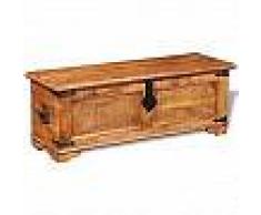VidaXL Baúl de almacenamiento de madera de mango rugosa
