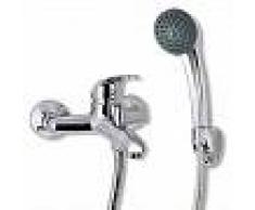 VidaXL Kit de grifo mezclador para ducha de baño cromado