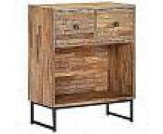 VidaXL Aparador de madera de teca reciclada 60x30x75 cm