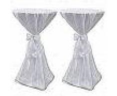 VidaXL 2 manteles blancos de 80 cm con lazo