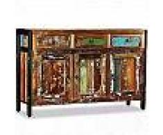 VidaXL Aparador de madera reciclada maciza 120x35x76 cm