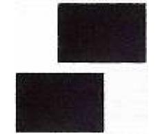 VidaXL Felpudo de fibra de coco negro 2 unidades 17 mm 50x80 cm