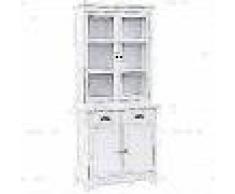 VidaXL Aparador galés con 4 puertas MDF y madera de pino 80x40x180 cm