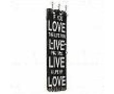 VidaXL Perchero de pared LOVE LIFE con 6 ganchos 120x40 cm