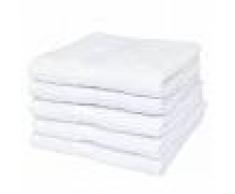 vidaXL Toallas de baño 25 unidades algodón 400 gsm 100x150 blancas