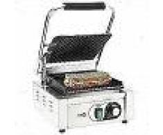VidaXL Grill parrilla estriada de acero inoxidable 1800 W 32x41x19 cm
