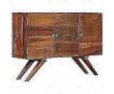 VidaXL Aparador de madera maciza reciclada marrón 110x30x75 cm