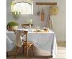 LA REDOUTE INTERIEURS Mantel de algodón/lino con flecos BELLO BLANCO