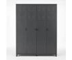 LA REDOUTE INTERIEURS Armario con 4 puertas de metal Hiba GRIS