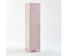 LA REDOUTE INTERIEURS Armario vestuario americano de una puerta de metal Hiba ROSA
