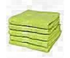 VidaXL Toallas de baño 5 uds algodón 500 gsm 50x100 verde manzana
