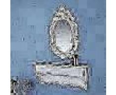 VidaXL Estante de pared para llaves y joyas con espejo y ganchos